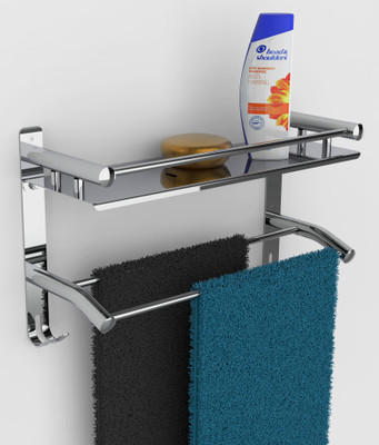 Capital Stainless Steel Double Layer Shelf withTowel Rod Stainless Steel Wall Shelf Stainless Steel Wall Shelf (Number of Shelves - 1)ding Towel Stand/Hanger/Bathroom Accessories (Brass Finish) Stainless Steel Wall Shelf(Number of Shelves - 1) Capital Stainless Steel Double Layer Shelf withTowel Rod Stainless Steel Wall Shelf Stainless Steel Wall Shelf (Number of Shelves - 1)ding Towel Stand/Hanger/Bathroom Accessories (Brass Finish) Stainless Steel Wall Shelf(Number of Shelves - 1)