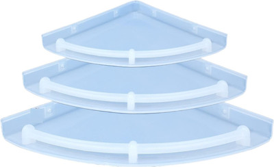 Essentia Unbreakable Multipurpose Corner Set of 3/Plastic Wall Shelf Plastic Wall Shelf Plastic Wall Shelf(Number of Shelves - 3)