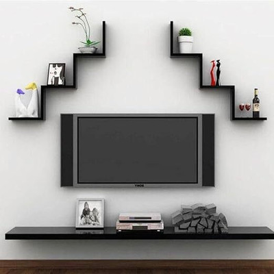 WallHeaven Wallheaven Wall Shelf Wooden, MDF (Medium Density Fiber) Wall Shelf MDF (Medium Density Fiber), Wooden Wall Shelf(Number of Shelves - 3, Brown)