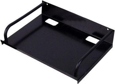 Bikauaa Wall Mount Set Top Box Stand Unbreakable Wi-Fi Router Stand Rack Shelf Iron Wall Shelf(Number of Shelves - 1, Black)