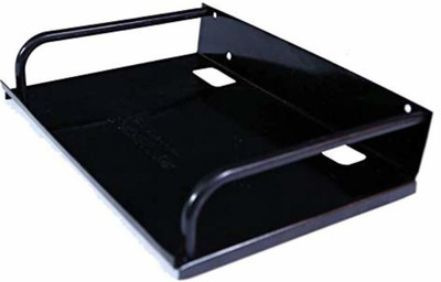 ANYM Multi-Purpose Metal Wall Mount Stand for Set Top Box Unbreakable Wi Fi Stand Steel Wall Shelf(Number of Shelves - 1, Black)