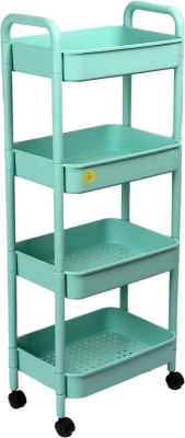 The Tickle Toe T3-W2204-G Plastic Wall Shelf(Number of Shelves - 4, Green)