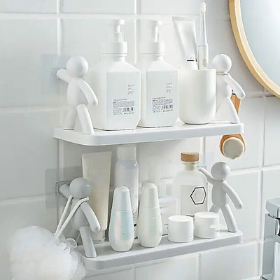 VRDH Plastic Wall Shelf(Number of Shelves - 2, White)