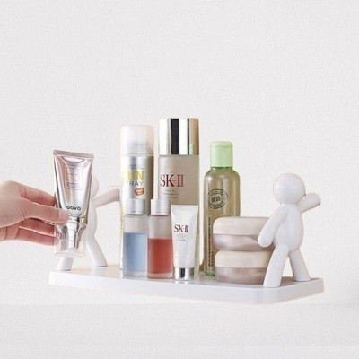 SHIVA PACK OF 2 Wall Mounted Shelf, Bathroom Shelf Organizer MRS23.1531 Plastic Wall Shelf(Number of Shelves - 2, White)