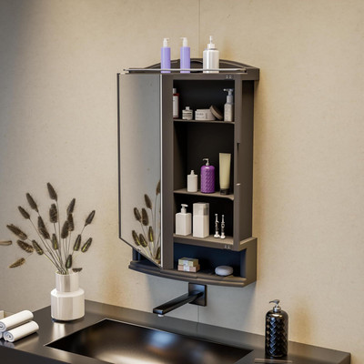 URBAN CHOICE Saffire Black Polypropylene Wall Shelf(Number of Shelves - 6, Black)