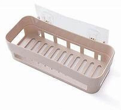 Shrey (PACK OF 2)Self Adhesive Multi-Purpose Wall Hanging BATHROOM Shelf 1.239 Plastic Wall Shelf(Number of Shelves - 1, White)