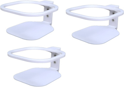 makerV Wall Mount Bracket / Stand compatible with TP-Link Deco M4/E4 router: Pack of 3 Plastic Wall Shelf(Number of Shelves - 1, White)