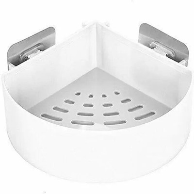 SJK (PACK OF 2)Self Adhesiv Wall Hanging Humanoid floating Shelf 1.1478 Plastic Wall Shelf(Number of Shelves - 1, White)