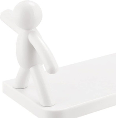 Radha Multipurpose Wall Mount Self Adhesive Floating Shelf and Rack x1.1000 Plastic Wall Shelf(Number of Shelves - 1, White)