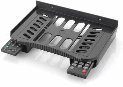 onum Wall Mount Set Top Box Stand/Wi-Fi Router Stand / Dish Tv stand Rack Shelf Plastic Wall Shelf(Number of Shelves - 1, Black)