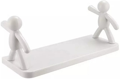 Nature Mayaa Floating Shelf for Wall Mounted Bathroom Rack - Self-Adhesive Plastic Wall Shelf(Number of Shelves - 1, White)