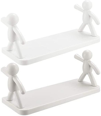 Radha floating shelf for wall mounted -2p0 Plastic Wall Shelf(Number of Shelves - 1, White)