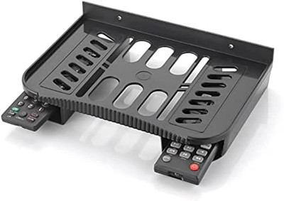 HAPY HAVEN Set Top Box Stand/Rack Shelf/Router Stand/Wall Mount Setup Box Stand Plastic Wall Shelf(Number of Shelves - 1, Black)