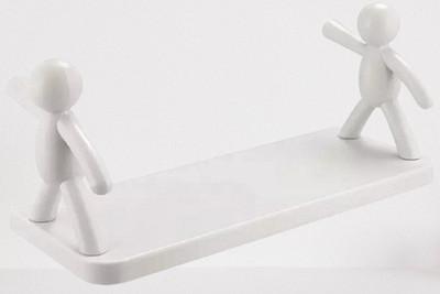 Shreejee HE21890 Plastic Wall Shelf(Number of Shelves - 1, White)