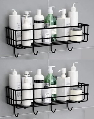 kridha Iron Wall Shelf(Number of Shelves - 1, Black)