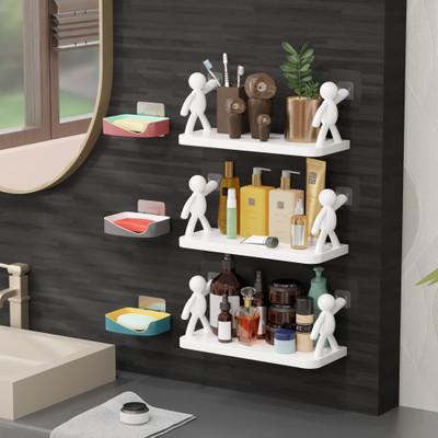 Mirramor shelf.168 Plastic Wall Shelf(Number of Shelves - 1, White)