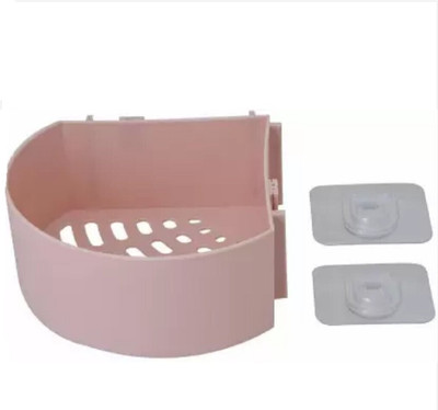 SJK (PACK OF 2)Self Adhesive Multi-Purpose Wall Hanging BATHROOM floating Shelf1.165 Plastic Wall Shelf(Number of Shelves - 2, Multicolor)