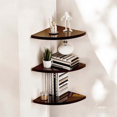 Stylish Art Maker Wall Mounted Corner 3 Tiers Shelf for Home&Office/Kitchen/Bathroom Shelf(BROWN) MDF (Medium Density Fiber) Wall Shelf(Number of Shelves - 3, Brown) deal from flipkart