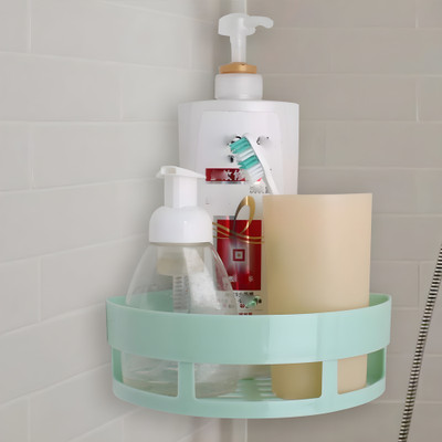 SJK (PACK OF 2)Self Adhesive Multi-Purpose Wall Hanging BATHROOM floating Shelf1.10 Plastic Wall Shelf(Number of Shelves - 2, Multicolor)