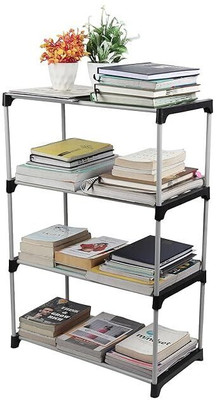 LOTSPEK LOTSPEK 4 layer multipurpose rack for home organizers and storage Plastic Wall Shelf(Number of Shelves - 4, Black)