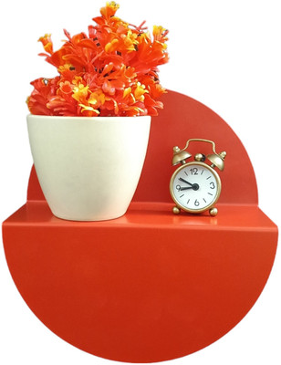 LEN DEN Powder coated ms shelves Iron Wall Shelf(Number of Shelves - 1, Red)