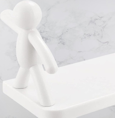 Shreejee SHELF130 Plastic Wall Shelf(Number of Shelves - 1, White)