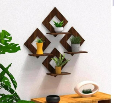C For Craft WALL SHELF Wooden Wall Shelf  (Number Of Shelves – 4, Brown) For Rs. 87 @ 90 %