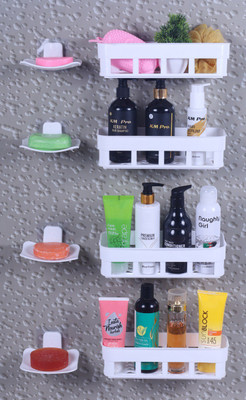 DEVAM ENTERPRISE Bathroom Shelf Rack / Kitchen Shelf / Wardrobe Shelf(White)