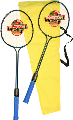 omexx Double Shaft Badminton Racquet Set Multicolor Strung Badminton Racquet(Pack of: 2, 100 g)