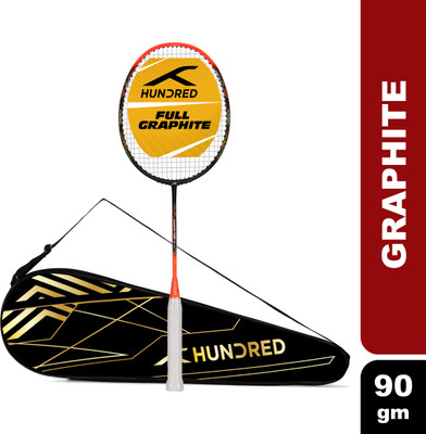 Hundred POWERTEK 1000 JR Black, Orange Strung Badminton Racquet(Pack of: 1, 90 g)