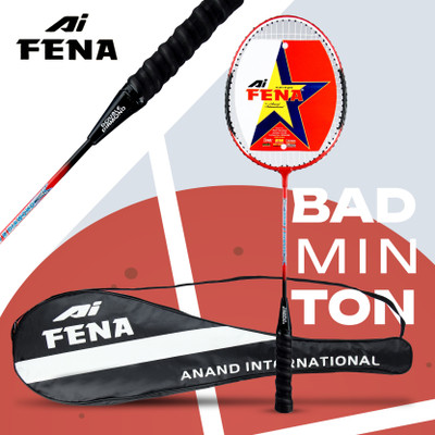 Fena Double Diamond Red Strung Badminton Racquet(Pack of: 1, 100 g)