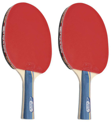 GKI Hitback Red, Black Table Tennis Racquet(Pack of: 2, 300 g)