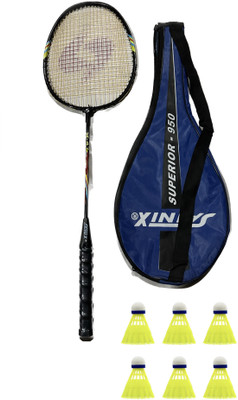 SAINIX X 477 power with shuttle Black Strung Badminton Racquet(Pack of: 1, 100 g)