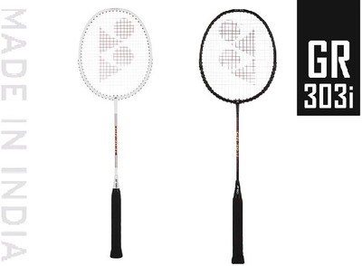YONEX GR 303i Black, White Strung Badminton Racquet(Pack of: 2, 88 g)