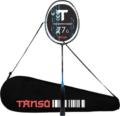 Tanso Arashi 2.0 Full Graphite Ultra Light Weight Carbon Fibre Blue Strung Badminton Racquet(Pack of: 1, 77 g)