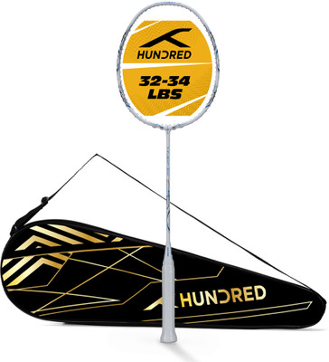 Hundred T-Fusion 300 - 4U White Unstrung Badminton Racquet(Pack of: 1, 83 g)