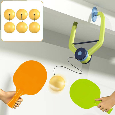 CountryLink Portable Indoor Hanging Table Tennis with Balls Interaction Birthday Six Ball Multicolor Table Tennis Racquet(Pack of: 1, 250 g)