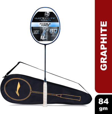 LI-NING Wind Lite Stealth Black, Blue Strung Badminton Racquet(Pack of: 1, 80 g)