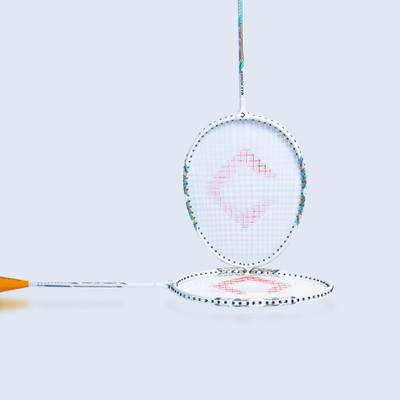 CAPTAIN MAX POWER Ovel shaped Badminton Racquets White Strung Badminton Racquet(Pack of: 2, 100 g)