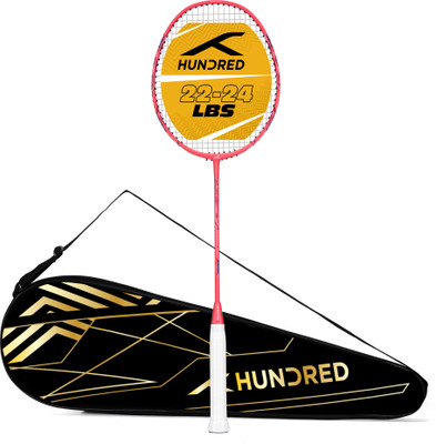 Hundred POWERTEK FORCE Pink Strung Badminton Racquet(Pack of: 1, 80 g)