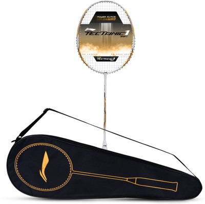 LI-NING Tectonic 1S Yellow, White Strung Badminton Racquet(Pack of: 1, 83 g)
