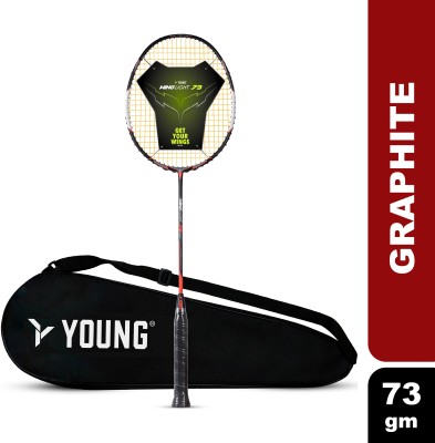 Young Wing Light 73 (73g, 30LBS) Black, Orange Strung Badminton Racquet(Pack of: 1, 73 g)