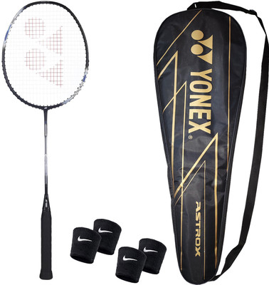 YONEX badminton racquet, astrox attack 9, 32 lbs, 80 gms, india Black Strung Badminton Racquet(Pack of: 1, 80 g)