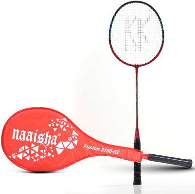 Naaisha Badminton Racket for Beginners & Intermediates Durable Frame Even Balance Red Strung Badminton Racquet(Pack of: 1, 95 g)