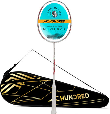 Hundred Nuclear 78 Superlight 5U Red, White Unstrung Badminton Racquet(Pack of: 1, 78 g)
