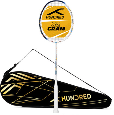 Hundred T-Fusion 500 Ctrl White Unstrung Badminton Racquet(Pack of: 1, 82 g)