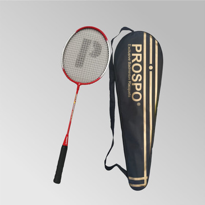 PROSPO 1000 Beginners Super Shot Steel Badminton Racquet with Free Cover Red Unstrung Badminton Racquet(Pack of: 2, 100 g)