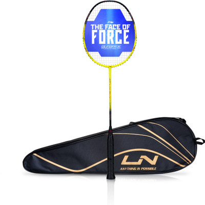 LI-NING G-Force 3800 Ii Superlite Yellow Strung Badminton Racquet(Pack of: 1, 78 g)