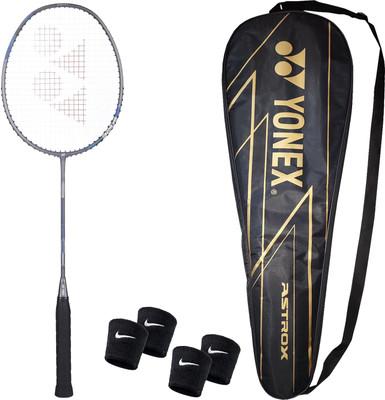 YONEX badminton racquet, astrox attack 9, 32 lbs, 80 gms, india Grey Strung Badminton Racquet(Pack of: 1, 80 g)