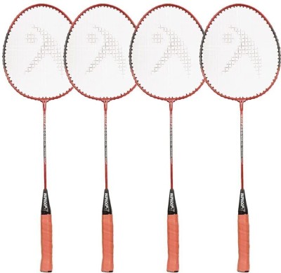 SPO Zone Badminton RACQUET (RACKET-321) Set of 4 PC combo Red Strung Badminton Racquet(Pack of: 4, 120 g)